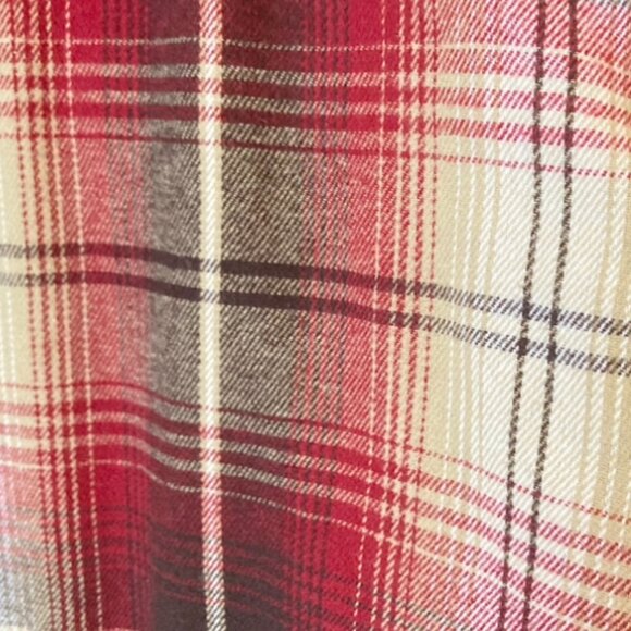 Plaid Casual Utility Jacket (Red/Yellow) - Picture 7 of 9